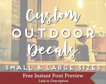 Custom Outdoor Decal: Handwritten Font Vinyl Lettering Sticker