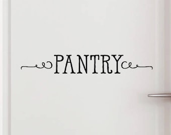 Wall Quote Decal Pantry Kitchen Home Labels Storage Scrolls Vinyl Decal