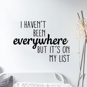 Travel Quote Vinyl Wall Decal: Wanderlust Home Decor