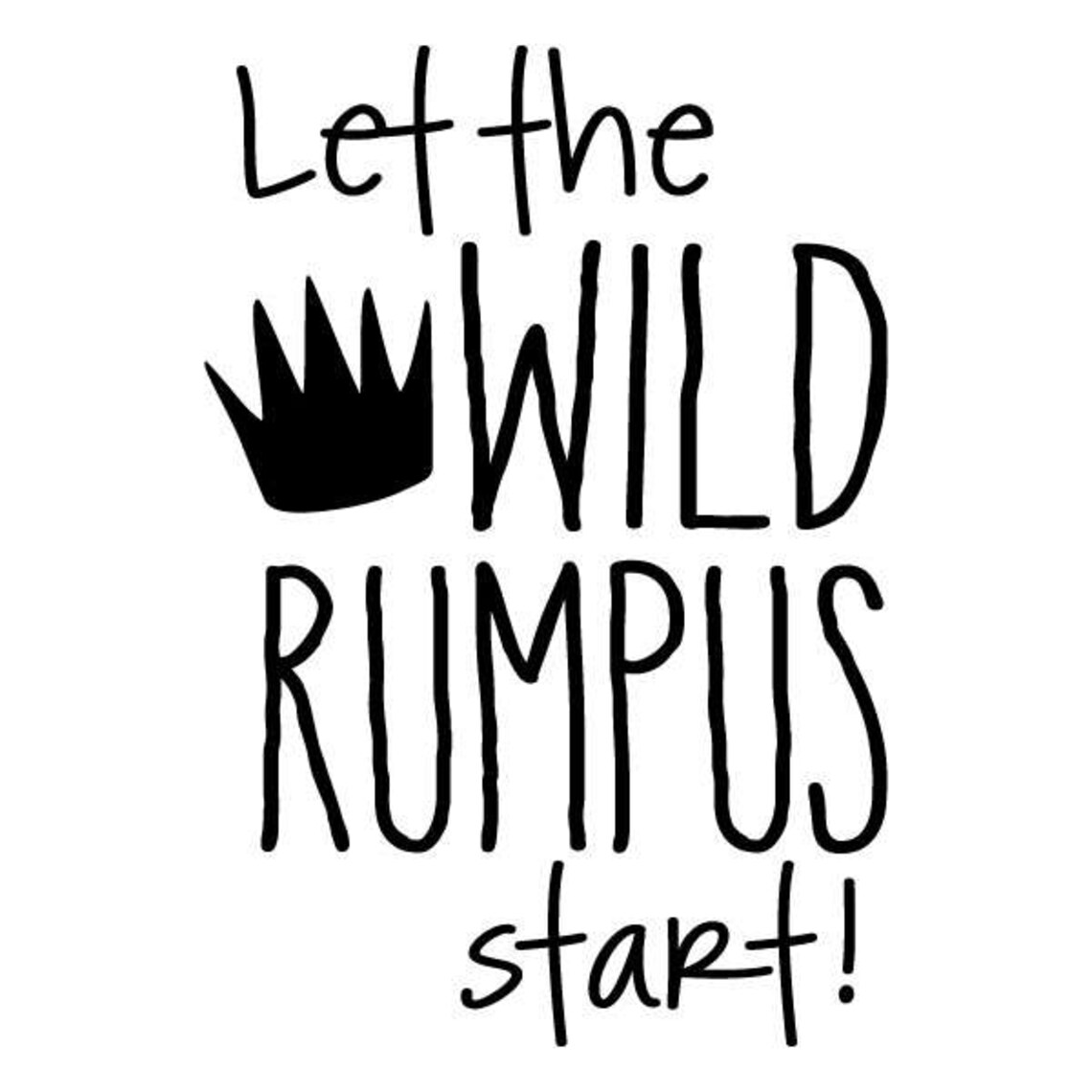 Nursery Wall Quote Decal Let the Wild Rumpus Start Whimsical - Etsy