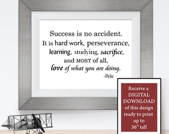 Success Printable Art Print, Motivational Office Decor Downloadable Art, Large Poster Wall Art, Wall Quotes Typography Photo Wall