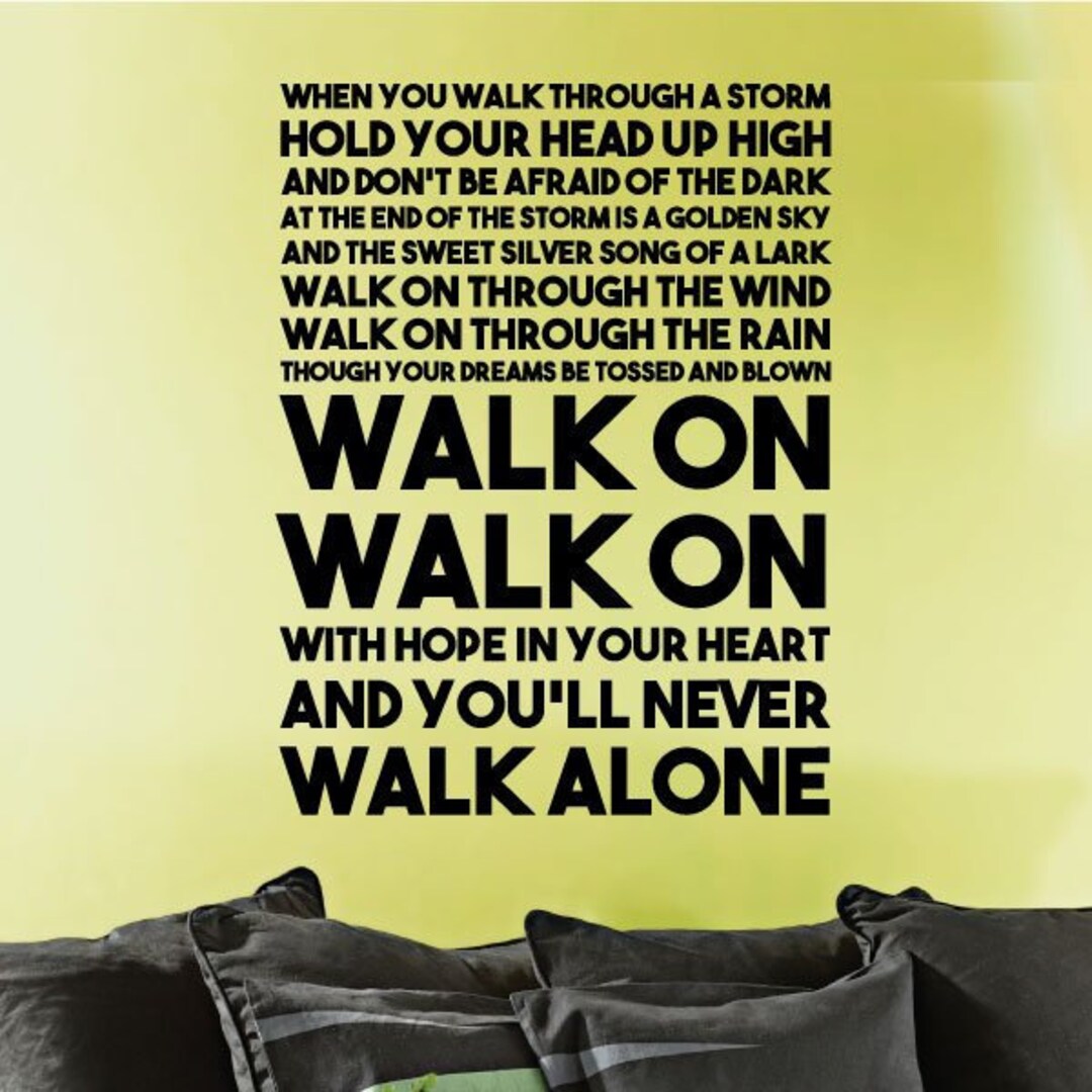 You'll Never Walk Alone Lyrics Print Gerry & the -  Denmark