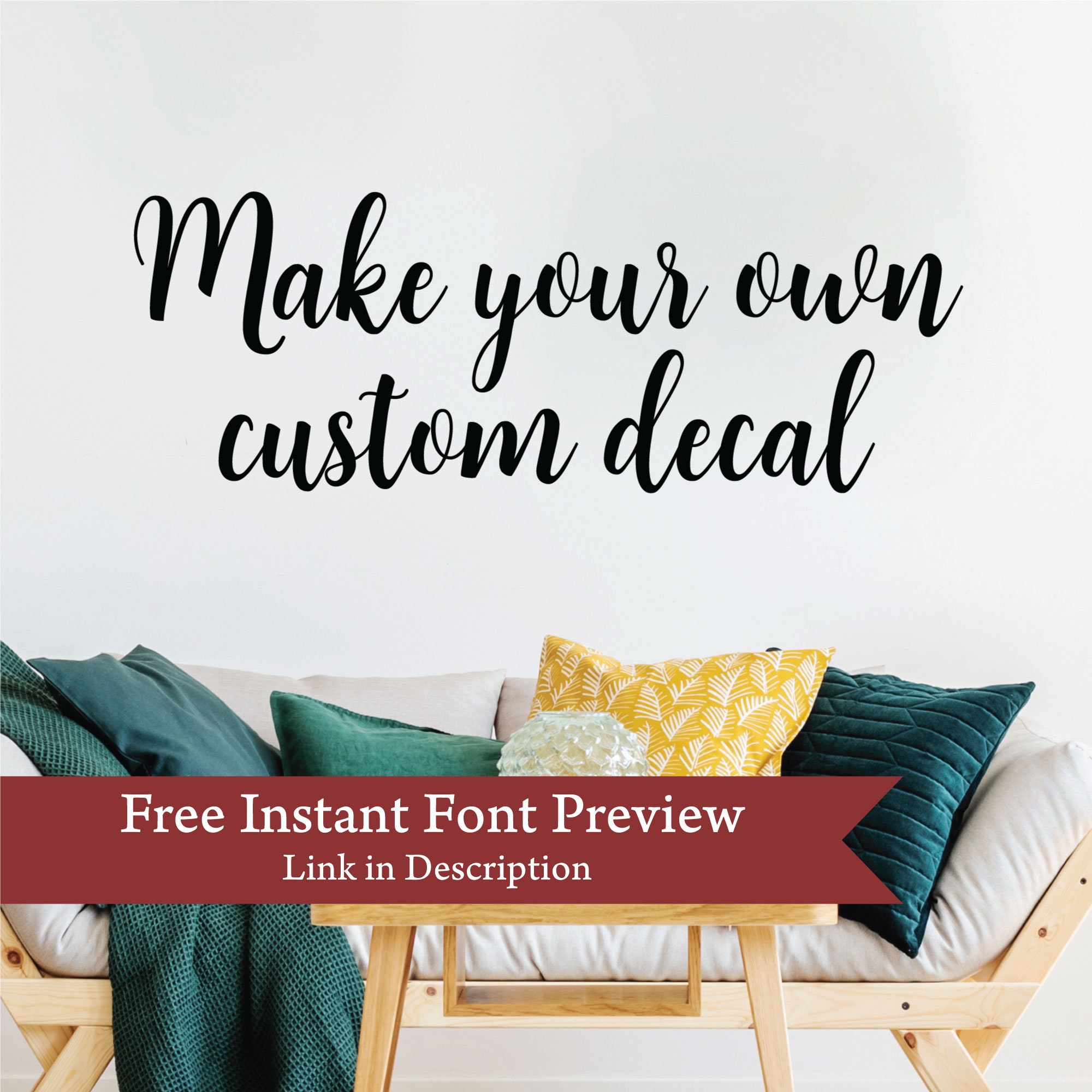 Custom Vinyl Lettering, Wall Decals for Home, RV, Camper, Design 