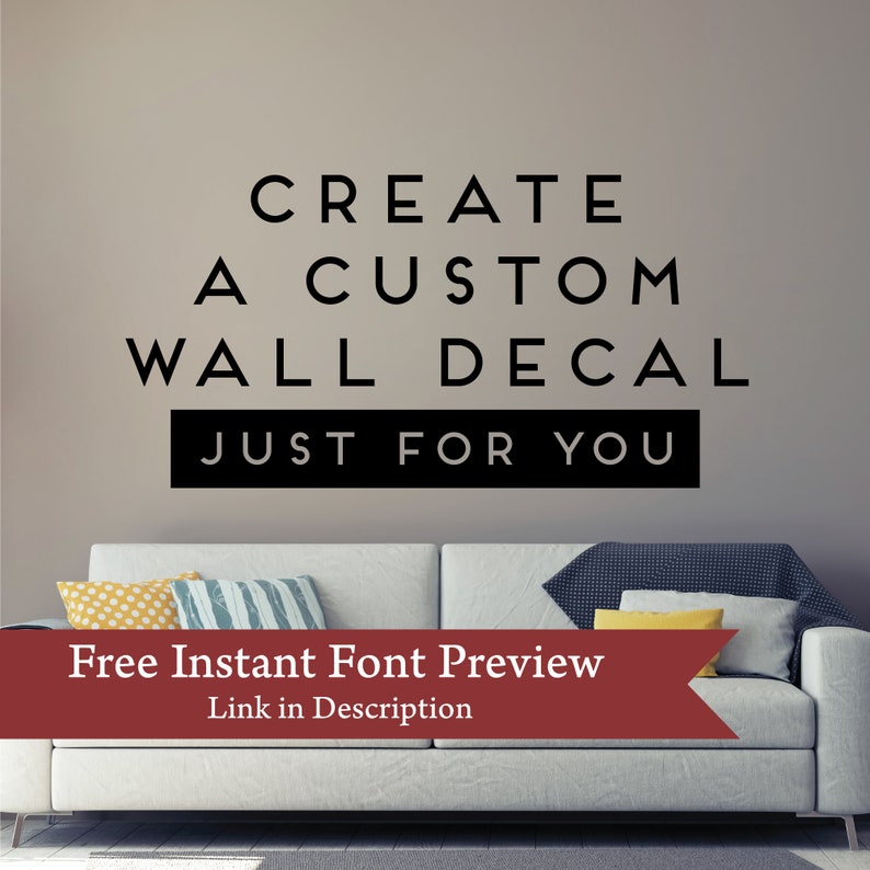 Custom Vinyl Decal Create Your Own Wall Quotes Decal in a Etsy