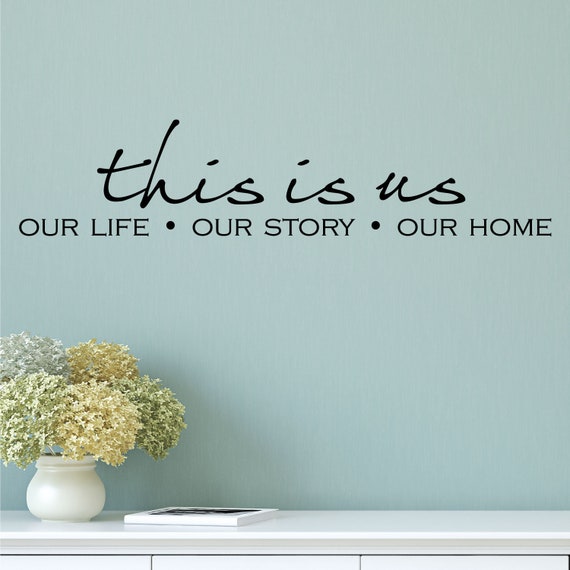 AIEX This is Us Wall Decoration Vinyl Sentence Wall Murals Motivational Quote Wall Stickers for Home Bedroom Living Room Bathroom Decorations 