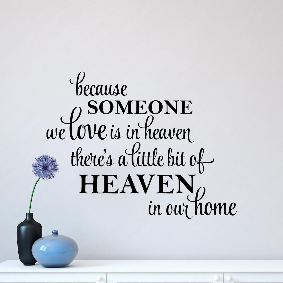 Heaven Quote Vinyl Wall Decal: Memorial Home Decor - Etsy.de, image size:1080x1080