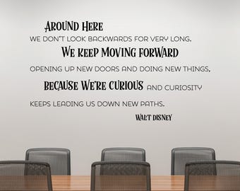 Vinyl Decal ~  Wall Décor for Office, Home Office ~ Because We&#39;re Curious, Wall Quotes Wall Decal