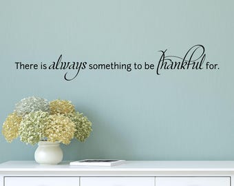 Always Be Thankful Wall Decal: Thanksgiving Vinyl Wall Art