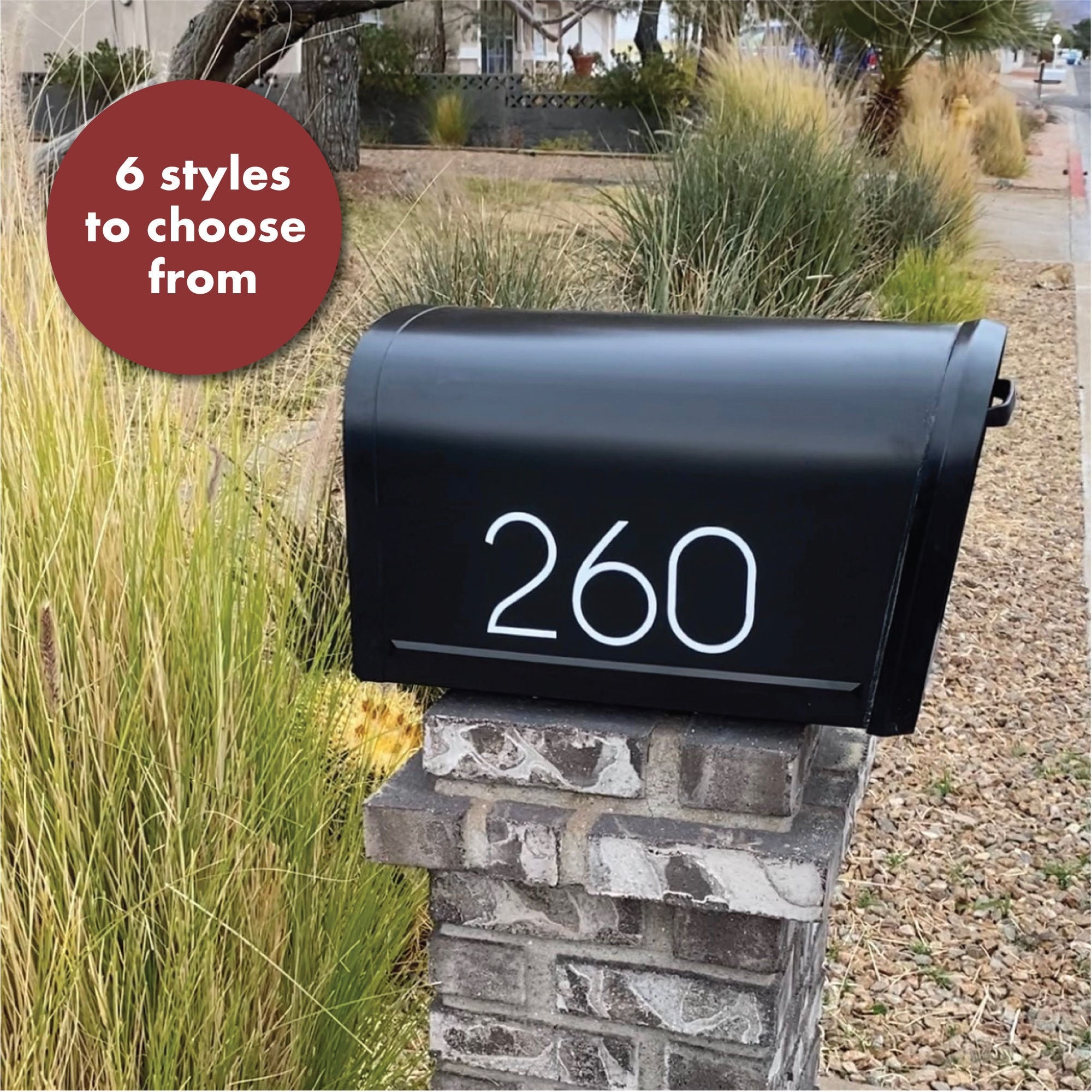 Custom Mailbox Numbers: Modern Waterproof Address Decals