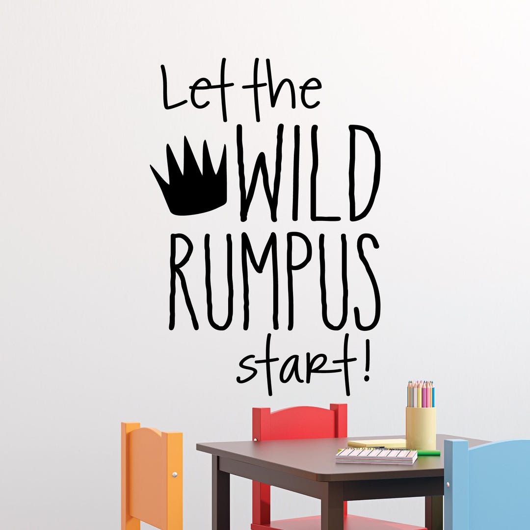 Wild Rumpus Quote Decal: Whimsical Kids Wall Art Decor - Etsy