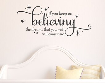 Cinderella Wall Decal: Inspirational Nursery Quote