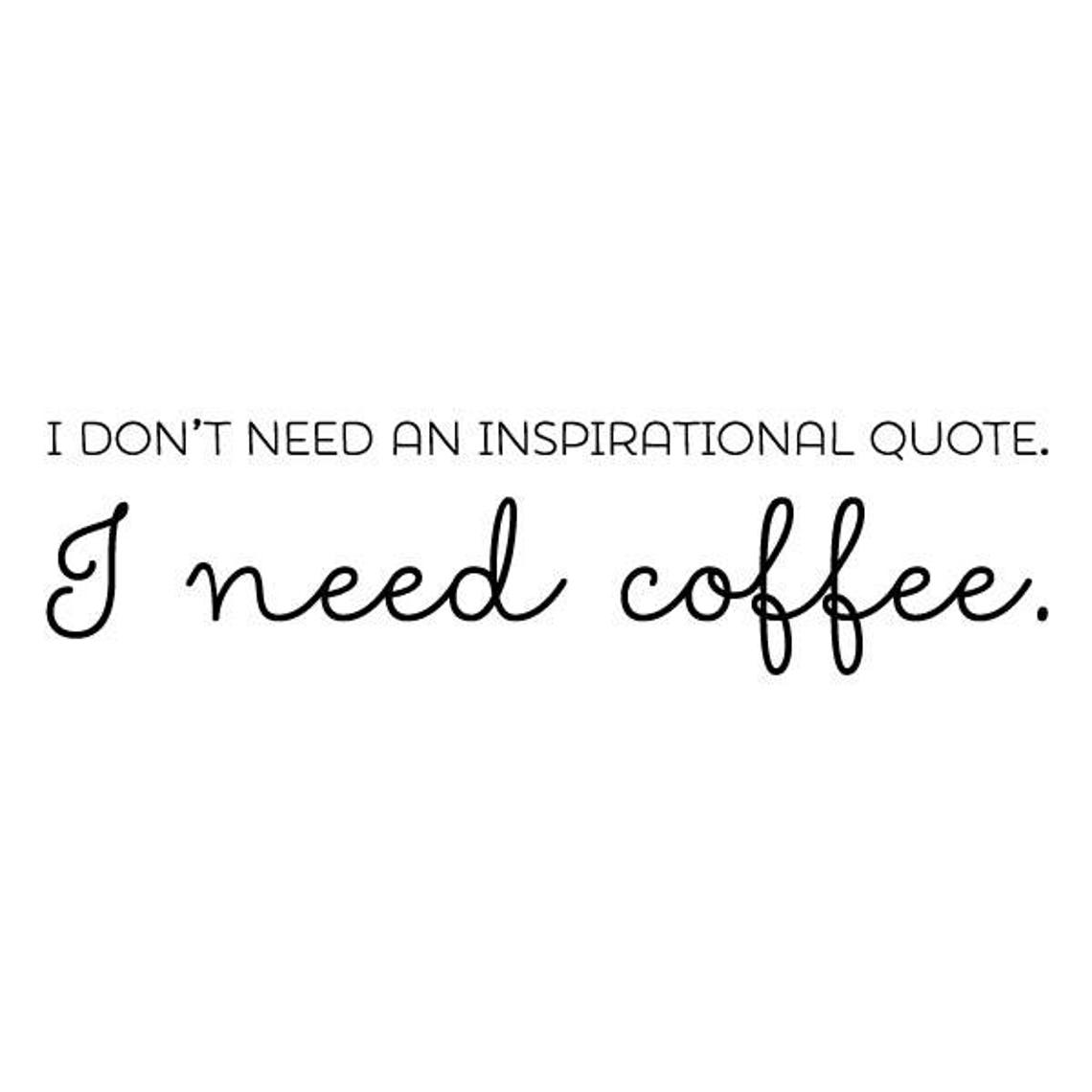 Wall Quotes I Need Coffee Wall Decal Vinyl Decal Kitchen - Etsy