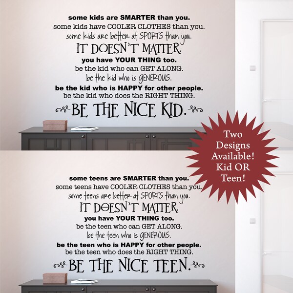 Nice Kid Wall Decal Etsy