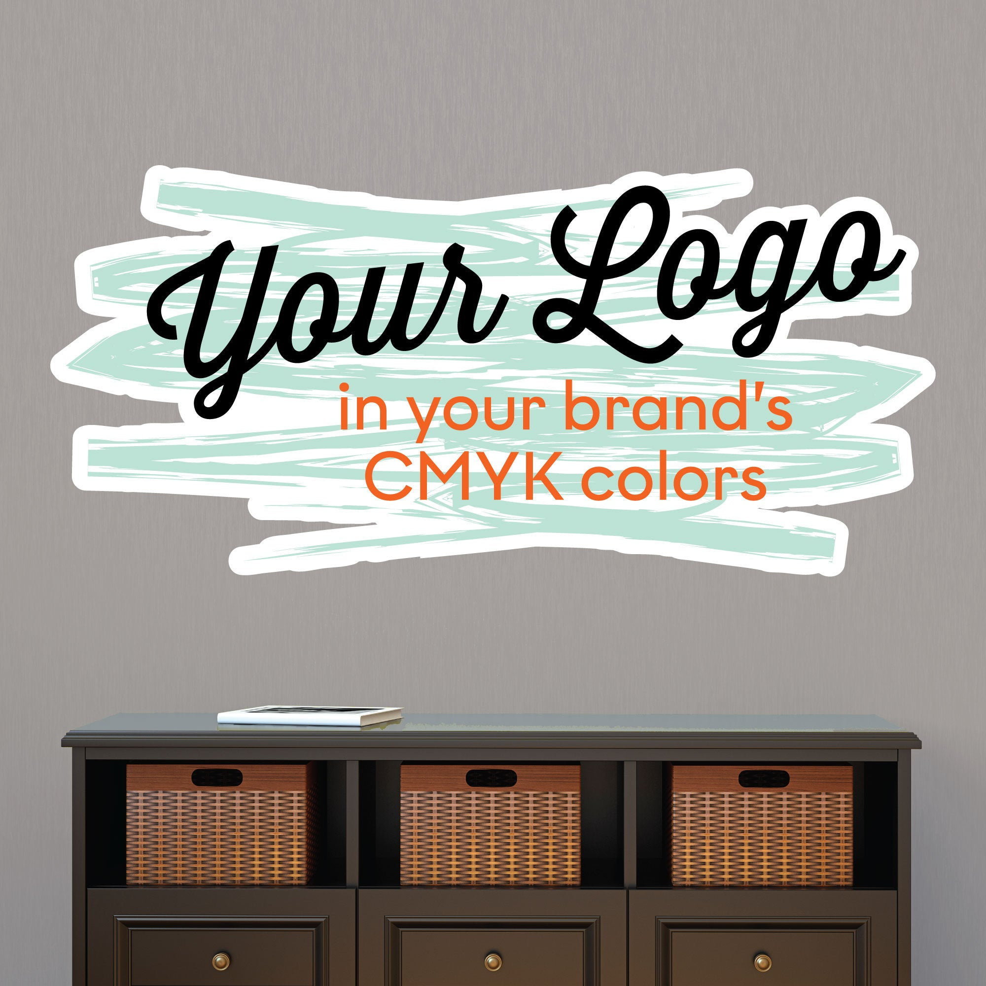 Full Color Custom Logo Printed Wall Decal Large Format Etsy