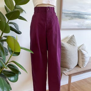 Purple Pleated Pants - Etsy Canada