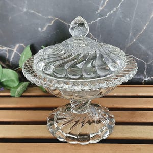 Vintage Fostoria Colony Crystal Candy Dish