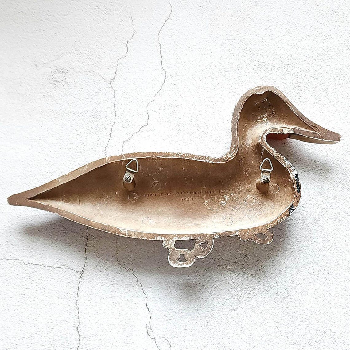 Vintage Syroco Resin Faux Wood Duck Wall Decor Etsy