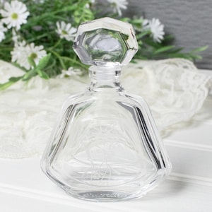 Vintage VCA Cristal Perfume Bottle, French Crystal Glass Vanity Decor, 1960s Collectible