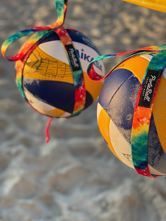 Handmade Tie-Dye Beach Volleyball Holder - Ball Carrier