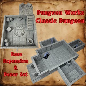 Modulaire Dungeon Builder Set – 3D-scenografie voor Dungeons & Dragons, Pathfinder, Hero Quest en Wargame 32 mm Fantasy Miniatuur Proxy Model