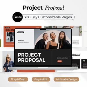 Project Proposal Template - Professional Canva Template Presentation | Budget Plan | Proposal Template | Business Proposal | Project Plan