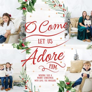 Carte de Noël pour les vacances, Carte de vœux pour la famille, Carte postale, Carte postale de Noël