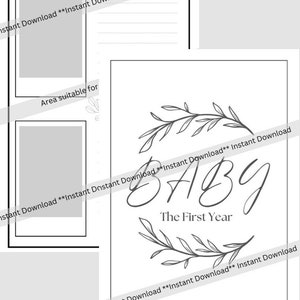 Printable Baby Book- Babies First Year