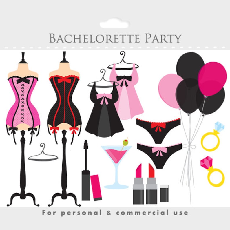 Bachelorette Party Clipart Clip Art Bachelorettes Sexy - Etsy