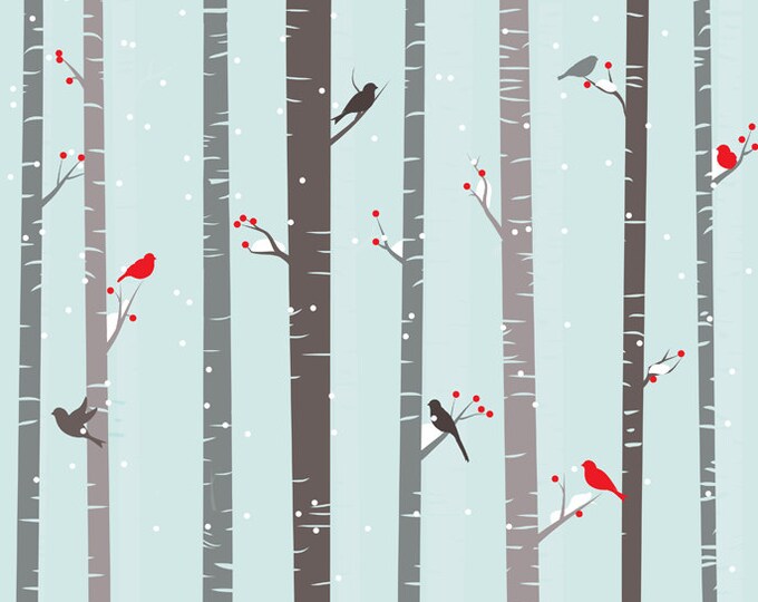 Birch Trees With Cardinal Clip Art Bundle 10 High Res Watercolor Jpgs ...