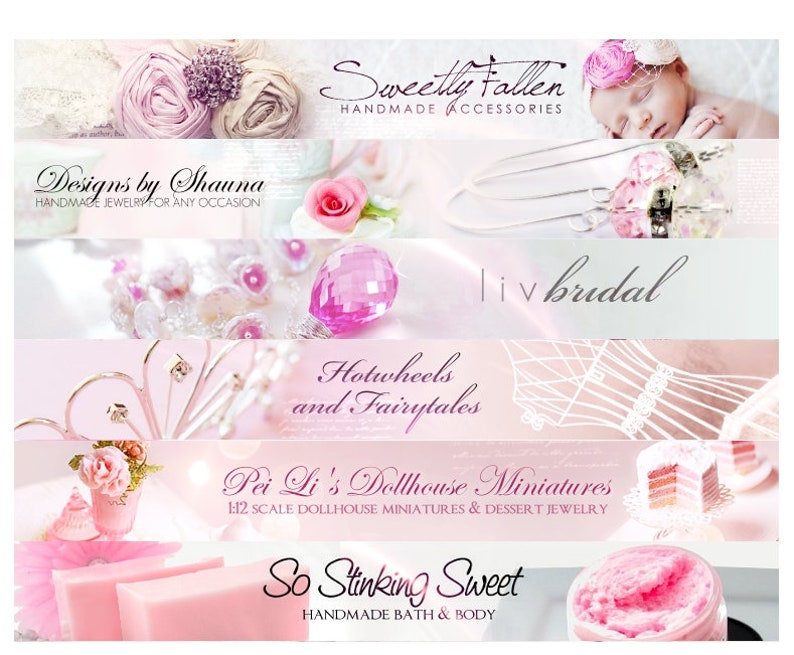 Banner, Etsy cover banner, custom shop banner, custom shop set, shop branding package, cover photo, custom banner, web banner, personalized image 9