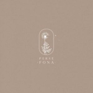 Floral simple logo, botanical logo, premade logo, custom logo, florist logo, premade floral logo, branding kit, text logo, minimalist logo