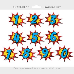 Superhero clipart comic book clip art, super heroes, cityscape, sounds, sayings, super hero, pow, wham zap for personal and commercial use image 3