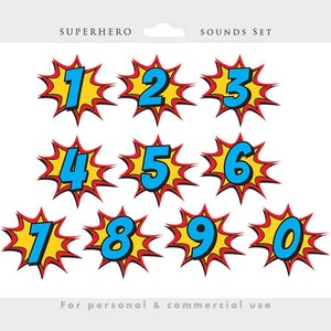 Superhero Clipart Comic Book Clip Art Super Heroes - Etsy