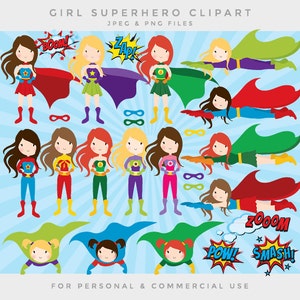 Superhero Clipart Comic Book Clip Art Super Heroes Etsy