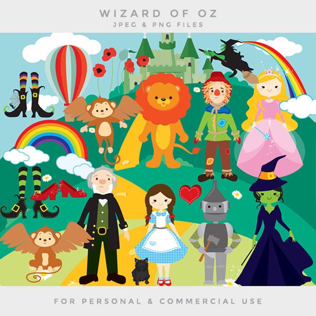 Wizard of Oz Clipart Clip Art Dorothy Scarecrow Cowardly Lion Tin Man