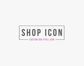 Custom Etsy shop icon - custom avatar custom profile picture graphic set 500 x 500 pixel banner graphic button digital