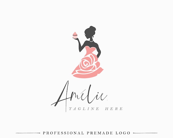 Premade Logo Design Floral Logo Flower Logo Bakery Logo Etsy