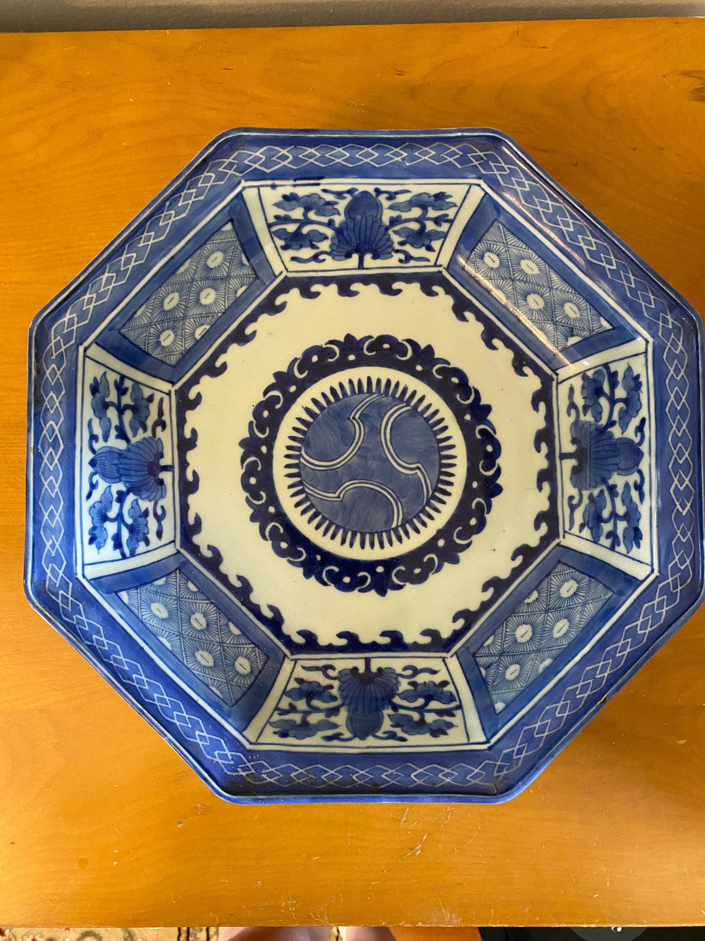 19世紀　清朝？中華民国？　年代もの　粉彩　扇形　プレート Japanese Edo Porcelain - Etsy