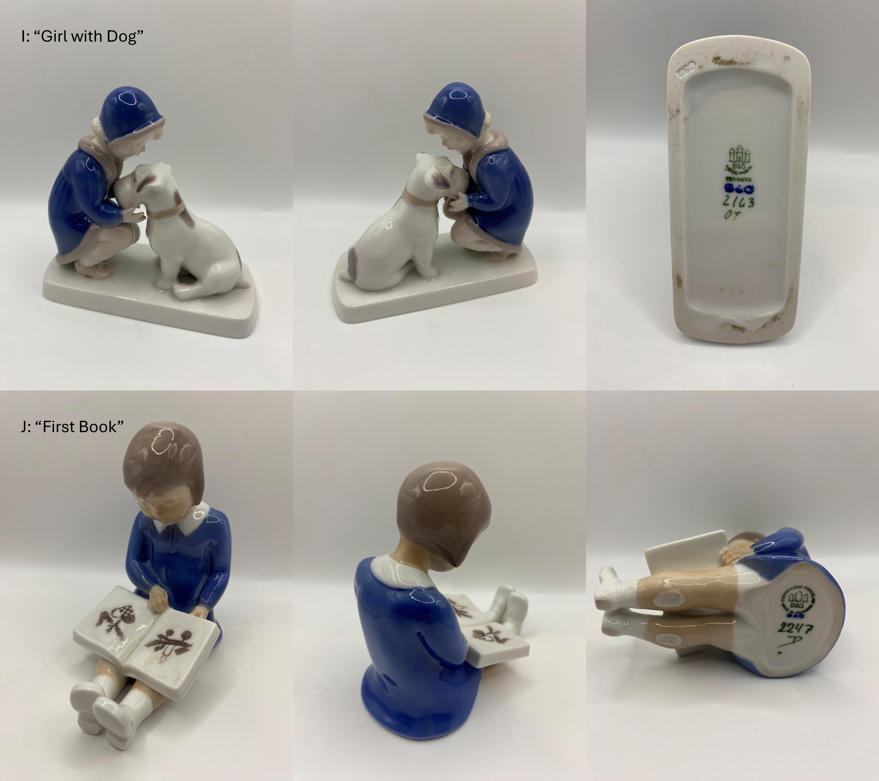 Assorted Bing and Grondahl B&G Vintage Danish Glazed Porcelain Children ...