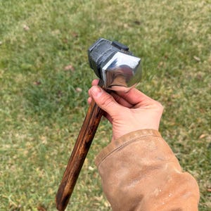 Hand forged blacksmith's rounding hammer (Hexagonal) image 7