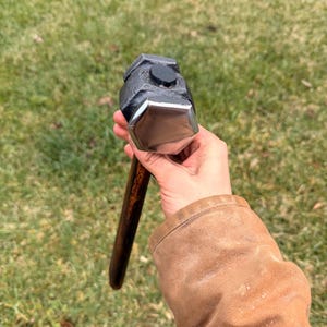 Hand forged blacksmith's rounding hammer (Hexagonal) image 3