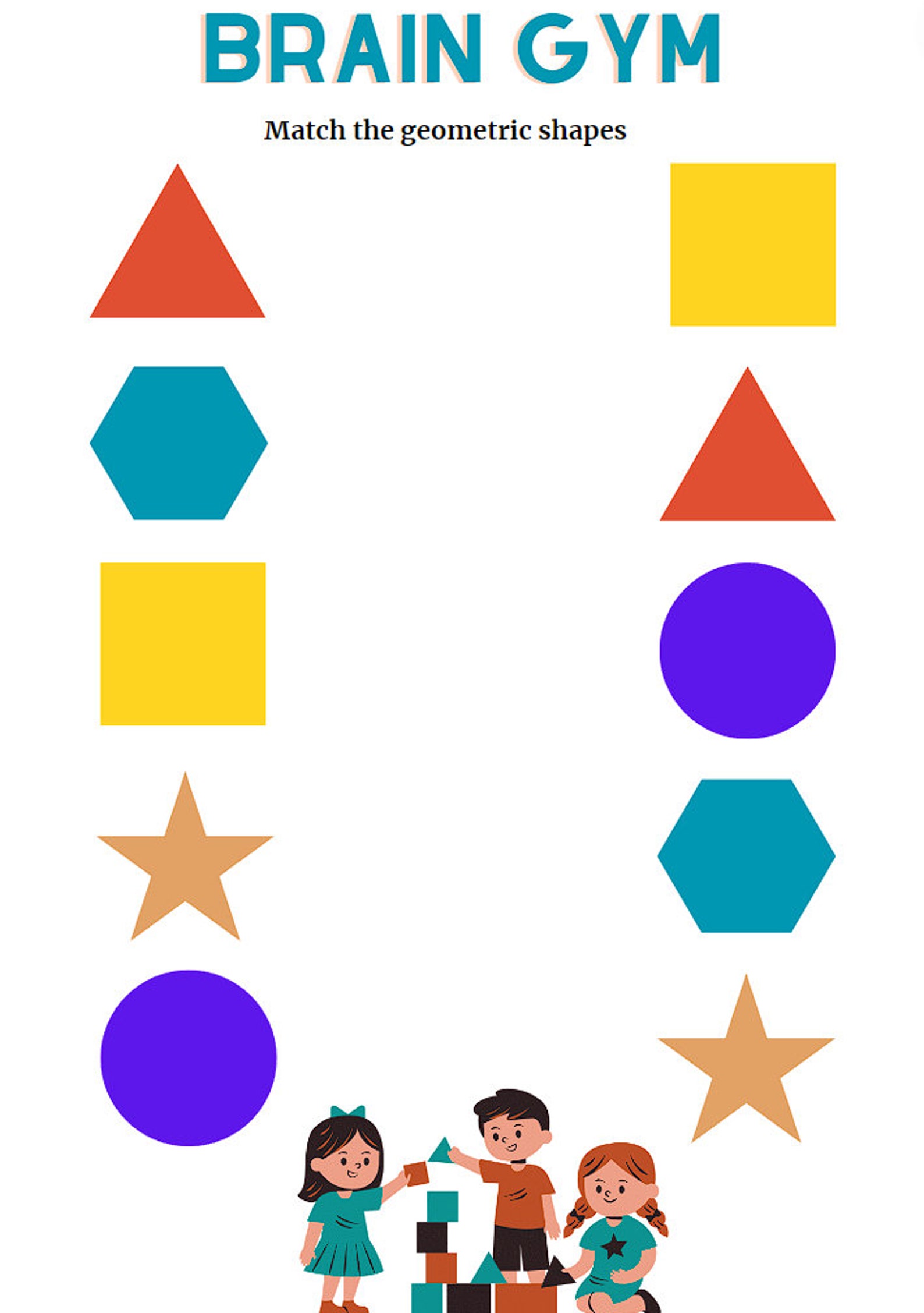 Hand-eye Coordination Board Game Brain Teasers & Fingers Gym Printable ...