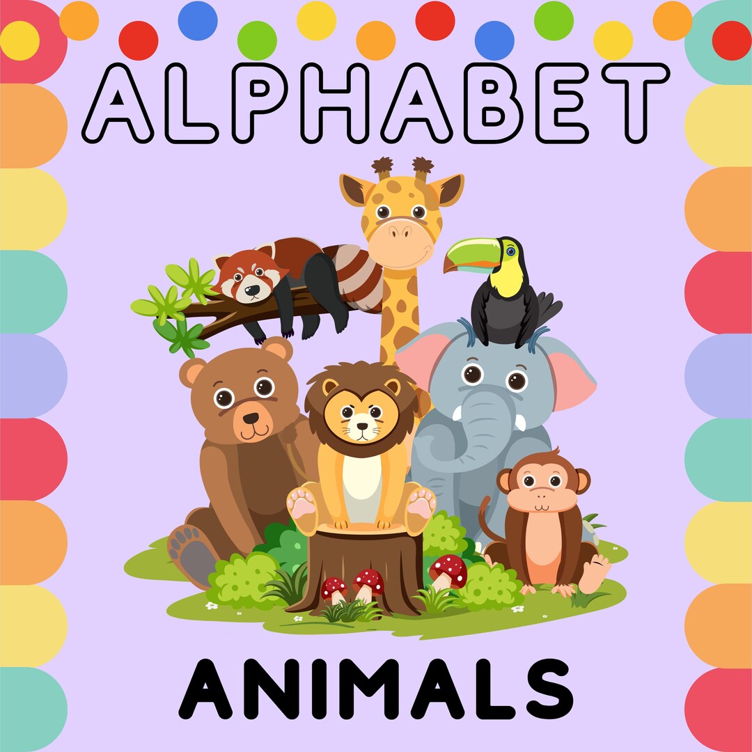 ABC Baby Shower Coloring Book, Educational Animal Alphabet Coloring ...
