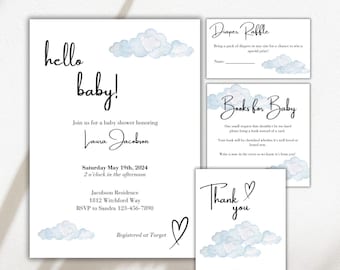 Baby Shower Einladungen Paket (Digitaler Download)