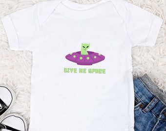 Give Me Space Cat Alien Onesie ~ Funny Onesie ~ Cute Baby Onesie for Boy or Girl ~ Baby Shower Gift