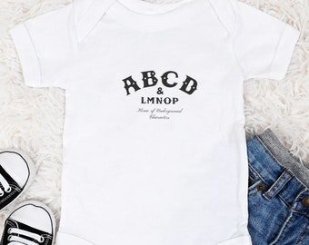 ABCD & LMNOP Punk Baby Onesie ~ Onesie for Boy or Girl ~ Baby Shower Gift ~ CBGB Parody Onesie ~ Punk Rock Onesie