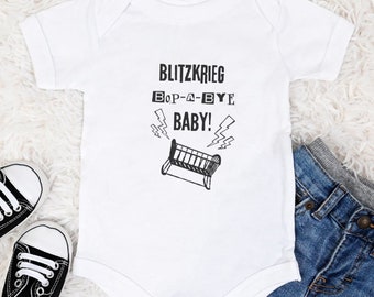 Blitzkrieg Bop - A - Bye Baby Punk Rock Onesie ~ Cool Baby Onesie for Boy or Girl ~ Baby Shower Gift ~ Ramones Inspired ~ Punk Rock Onesie