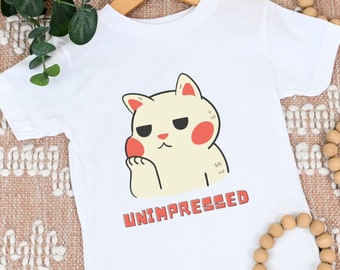 Big Kid Unimpressed Funny ~ Bored Cat Tee ~ Funny Shirt for Girl or Boy ~ Gift Tshirt For Boy or Girl ~ Funny Gift For Tween