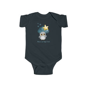 Mom's 'Lil Night Owl Onesie Owl Onesie Cute Baby Onesie for Boy or Girl Baby Shower Gift Cute Owl Onesie Black