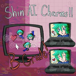 B Grade YTTD Sou Hiyori Shin Tsukimi AI Charm Keychains